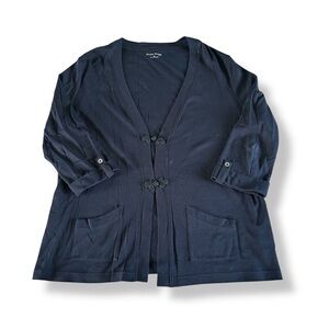 [Studio Works] Black Cardigan w Fastening Detail